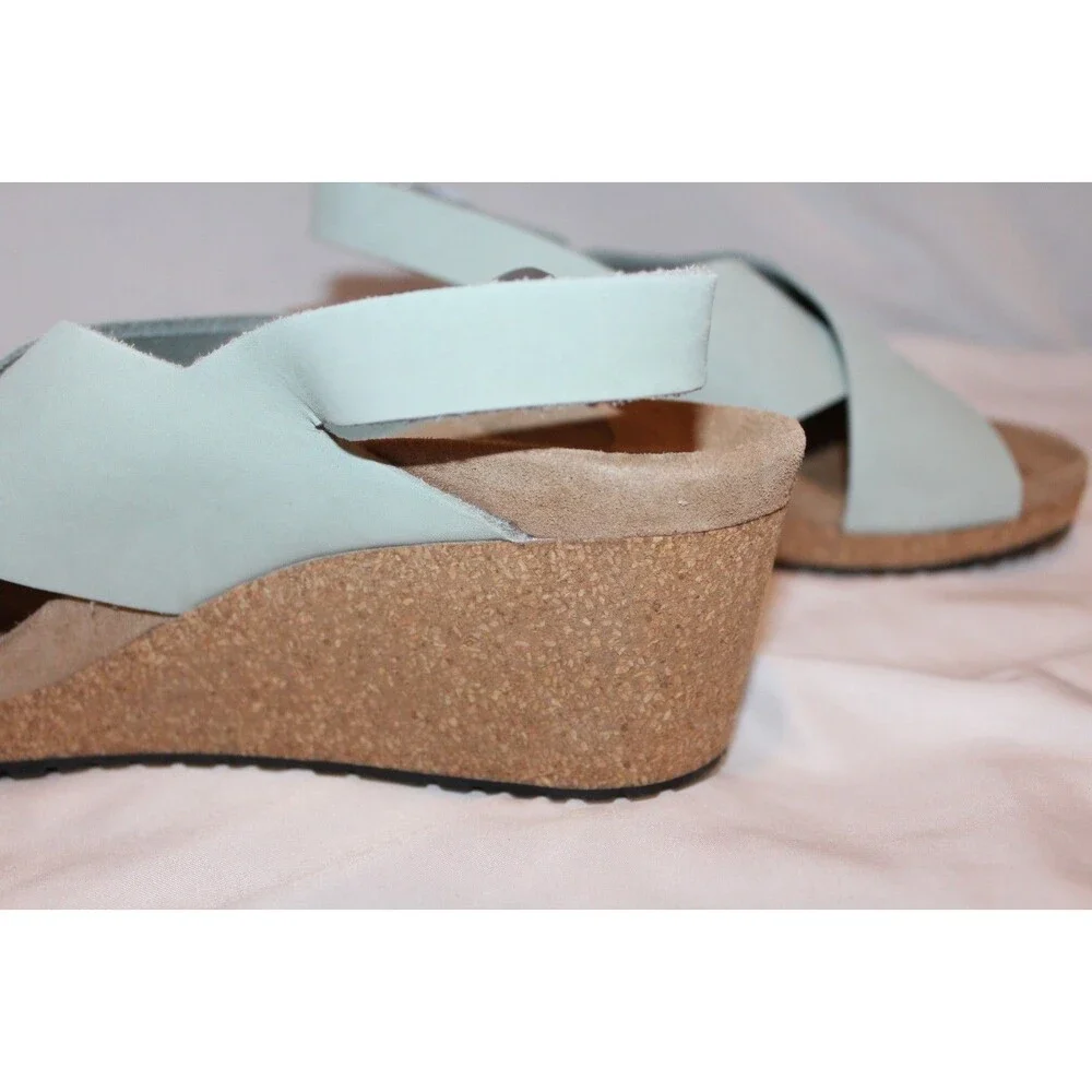 BIRKENSTOCK PAPILLIO SAMIRA NUBUCK LEATHER PURE SAGE GREEN EU 37 NARROW